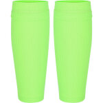 Paire de prot�ge - tibias en nylon fluorescent vert pour football, manchons de protection pour mollet, ...