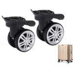 Paire de roulettes pour valise souple, roues de rechange universelles � double rang�e, silencieuses et ...