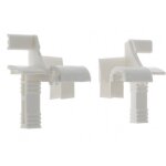 Paire de tulipes pour volet roulant monobloc quart de rond pour lames de 7 � 9mm pvc blanc entonnoir ...