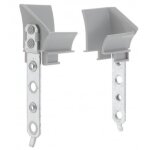 Paire de tulipes pour volet roulant traditionnel ou tunnel pour lames de 12 � 15mm 4 trous pvc gris entonnoir ...