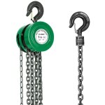 Palan  chane manuel avec crochet robuste stanew, hauteur de levage 3m, vert, double - chane de charge, ...