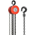 Dewinner - palan  chane manuel 1t avec crochet robuste, hauteur de levage 3m, rouge