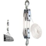 Palan � corde robuste, r�sistance � la rupture de 15 m, bloc de charge de travail de 500 kg et syst�me ...