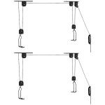 Palans � v�lo avec support de plafond 2 pcs 20 kg cfw75158
