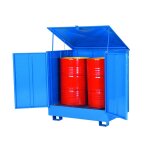 Palette couverte pour 2 f�ts - 260 litres - dimensions : 1290x1100x1350mm - 2311020023