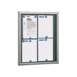 Pan72 panneau d'affichage en aluminuim, vitrine d'affichage avec serrure � cl�, fond aimant�, 8 aimants, ...