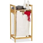 Panier a linge coulissant en bambou