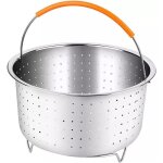 Panier � vapeur en acier inoxydable, 3l panier � vapeur de l�gumes, panier de nettoyage de fruits, panier ...