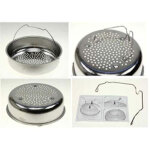 Panier vapeur inox 238mm ? compatible cocottes - minute seb et tefal ? cuisson vapeur saine et rapide ...