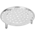 Panier � vapeur rond en acier inoxydable avec pieds amovibles � petit trou pour ustensiles de cuisine(l) ...
