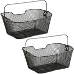Panier vélo arrière, lot de 2, pour porte - bagages, mailles serrées, avec poignée de transport, hlp ... Panier vélo arrière, lot de 2, pour porte - bagages, mailles serrées, avec poignée de transport, hlp ...