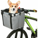 Panier de vélo pliable fleur imprimé petit animal de compagnie chat chien sac de transport détachable ... Panier de vélo pliable fleur imprimé petit animal de compagnie chat chien sac de transport détachable ...