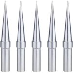 Panne � souder, 5 pi�ces pointe de fer � souder 0, 4 mm de remplacement, pointes de soudure cuivre plaqu� ...