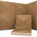 Panneaux acoustiques (6 pi�ces), panneaux adh�sifs en fibre de polyester, d�coration murale, panneaux ...