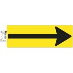 Panneau adh�sif - marquage au sol - fl�che - jaune / noir - pvc - signal�tique