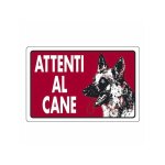 Panneau attention au chien 30x20 aluminium