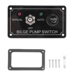 Tlily - panneau de commutateur pompe cale marine  fusible dc 12 v avec voyant led interrupteur bascule ...