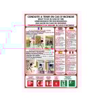 Panneau consignes incendie h�tel ? pvc 1, 5 mm ? 300 x 420 mm