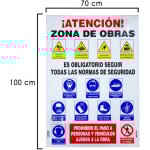 Panneau consignes s�curit� chantier 100x70 cm.