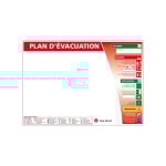 Panneau consigne de s�curit� ? plan d'�vacuation ? adh�sif ? 300 x 420 mm