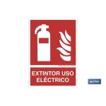 Panneau de d�tresse luminescent 297x210mm pour extincteur �lectrique