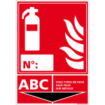 Signaletique. biz france ? panneau extincteur classe abc conforme nf iso 7010 ? adh�sif 75 x 105 mm ? ...