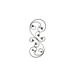 Panneau grande volute, motif feuille - hauteur 870mm largeur 350mm en plat lisse 12x6mm - fer forgé - ... Panneau grande volute, motif feuille - hauteur 870mm largeur 350mm en plat lisse 12x6mm - fer forgé - ...