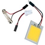 Panneau led cob chip éclairage de courtoisie intérieur voiture adaptateur t10 Panneau led cob chip éclairage de courtoisie intérieur voiture adaptateur t10