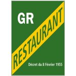 Panneau licence grand restaurant ? affichage obligatoire restauration ? adh�sif 150�210 mm