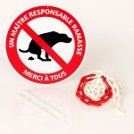 Signaletique. biz france - panneau un matre responsable ramasse merci  tous disque rigide prperc ...