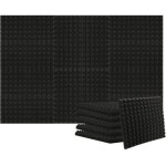 Panneaux de mousse acoustique, panneau absorbant 12 pi�ces anti bruit retardateur flamme pour podcasting, ...