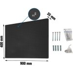 Panneau mural perfor porte outils, jeu de 17 crochets, 400x900x35 mm, anthracite - simonwork - simonrack ...
