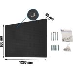 Panneau mural perfor porte outils, jeu de 25 crochets, 600x1200x35 mm, anthracite - simonwork - simonrack ...