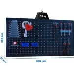 Panneau mural perfor porte outils, jeu de 8 crochets, 600x1500x35 mm, anthracite - simonwork - simonrack ...