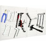 Costway - panneau mural porte - outils lot de 4 avec 32 bandes magn�tiques puissantes, syst�me de rangement ...