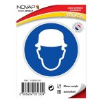 Panneau obligation de porter un casque - vinyle adh�sif �80mm - 4031309