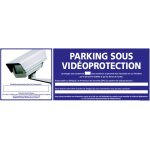 Panneau parking sous video protection (g1194) - adh�sif - 210 x 75 mm