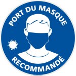 Panneau port du masque recommandé rond g1666. signalisation coronavirus. autocollant masque recommandé, ... Panneau port du masque recommandé rond g1666. signalisation coronavirus. autocollant masque recommandé, ...