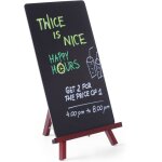 Panneau d'information publicitaire menu pos� sur chevalet pour restaurants 220x360mm hendi 664070