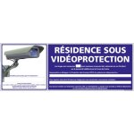 Panneau residence sous videoprotection (g0846 - loi - b - new) - adh�sif - 210 x 75 mm
