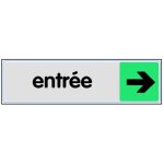 Panneaux rigides novap - panneaux plexiglas - l 170 x h 45 mm - entr�e - fl�che vers la droite