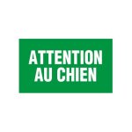 Panneau de signalisation attention au chien 33x20cm novap