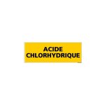 Panneau de signalisation danger acide chlorhydrique (c0084) - aluminium 2 mm - 210 x 75 mm