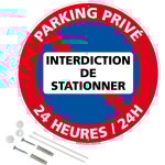 Panneau de signalisation r�tro r�fl�chissant rond pr�perc� pvc ou alu diam 250mm ou 300mm + kit de fixation ...