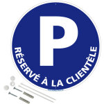Signaletique. biz france - parking reserv� � la client�le panneau de signalisation rond en aluminium ...
