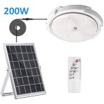Panneau solaire de lumire de plafond lger led 200 w avec capteur de crpuscule ip65 externe