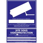 Panneau site sous video protection (g1217) - adh�sif - 210 x 300 mm