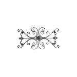 Panneau volutes, feuilles et rosace - hauteur 540mm largeur 1010mm en plat de 20x8mm - fer forgé grenaillé ... Panneau volutes, feuilles et rosace - hauteur 540mm largeur 1010mm en plat de 20x8mm - fer forgé grenaillé ...
