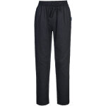 Pantalon de cuisinier de lair en maille de coton - m - noir portwest Pantalon de cuisinier de lair en maille de coton - m - noir portwest