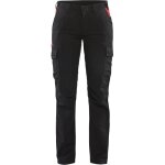 Blaklader - pantalon industrie stretch 2d femme 7144 - noir / rouge m - fr(42) - se(c40) - standards
